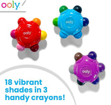 Ooly Color Burst Grip Crayons 3 Pk