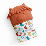 Itzy Mitt Wearable Highland Cow Silicone Teether