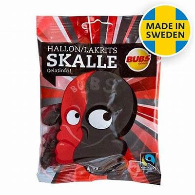 Bubs Raspberry Black Licorice Skull Candy 90g Bag