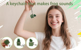 Croaking Frog Light & Sound Clicker Keychain