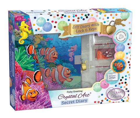 Crystal Art Secret Diary Fishy Greeting