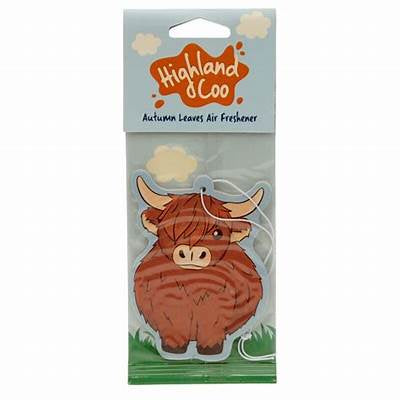 Highland Cow Autumn Leaves Air Freshener