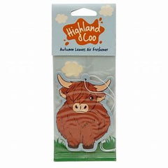 Highland Cow Autumn Leaves Air Freshener