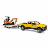 Bruder Ram Rental Service w/ Trailer & Mini Excavator