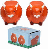 Highland Cow Ceramic Salt & Pepper Set