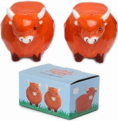 Highland Cow Ceramic Salt & Pepper Set