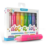 Ooly Dot A Lot Dimensional Craft Paints 8 Pk - Brights