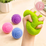 Cube Squeeze Soft Fuzzy Ball w/ Smiley Face