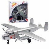 Die Cast B-25J Mitchell Red Bull Plane w/ Stand