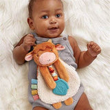 Itzy Lovey Plush Highland Cow w/ Silicone Teether