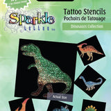 Sparkle Tattoo Stencils - Dinosaurs Collection