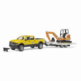 Bruder Ram Rental Service w/ Trailer & Mini Excavator