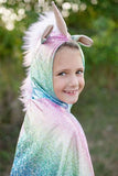 Great Pretenders Rainbow Reversible Unicorn Dragon Cape 5-6