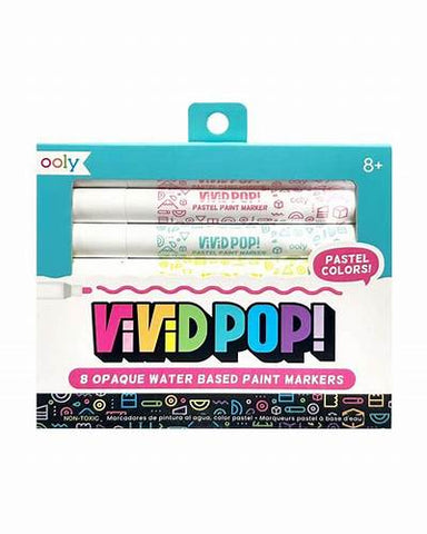 Ooly Vivid Pop Opaque Water Based Paint Markers 8 Pk Pastel Colors