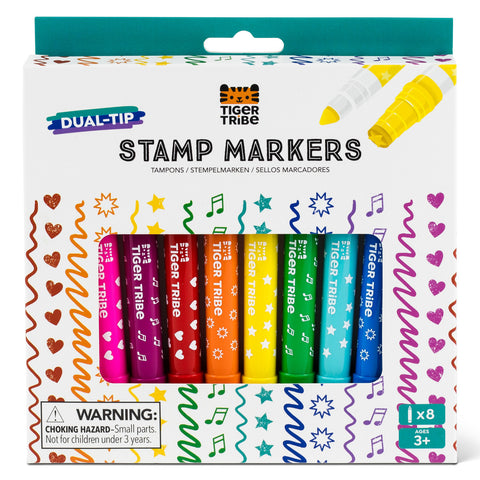 Tiger Tribe Dual Tip Stamp Markers 8 Pk
