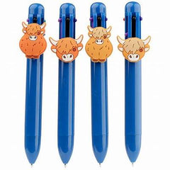 Highland Cow 6 In 1 Multi Color Pen