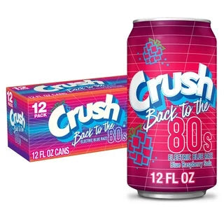 Crush Back To The 80's Electric Blue Razz Soda