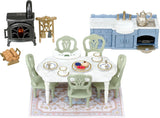 Calico Critters Red Roof Manor Elegant Dining Room Set