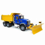Bruder Mack Granite Dump Truck w/ Snow Plow Blade
