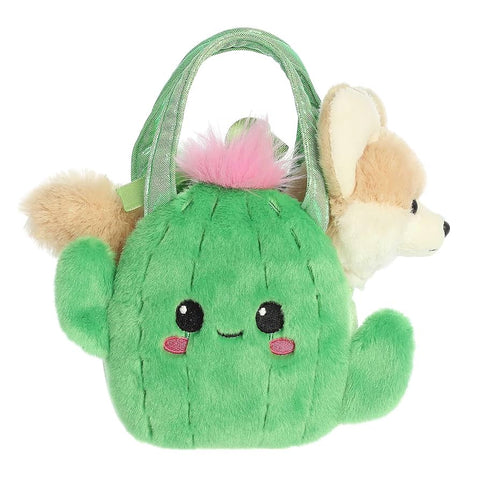 Fancy Pals Smiling Cactus w/ Fox Carrier