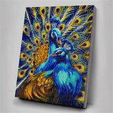 Crystal Art Kit 16"x20" Blue Rhapsody Peacocks