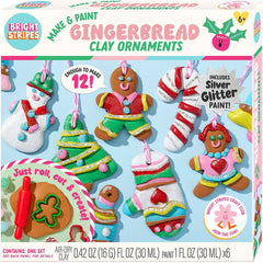 Make & Paint Gingerbread Clay Ornaments Kit