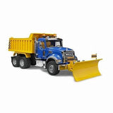 Bruder Mack Granite Dump Truck w/ Snow Plow Blade