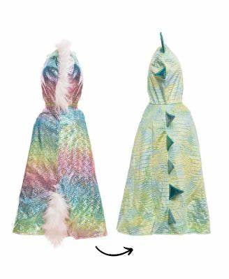 Great Pretenders Rainbow Reversible Unicorn Dragon Cape 5-6
