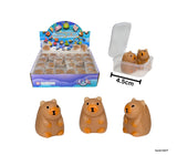 Mini Squishy Capybara's w/ Case 2 Pk