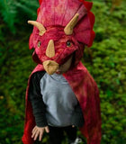 Great Pretenders Triceratops Hooded Cape Red 4-5