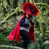 Great Pretenders Triceratops Hooded Cape Red 4-5