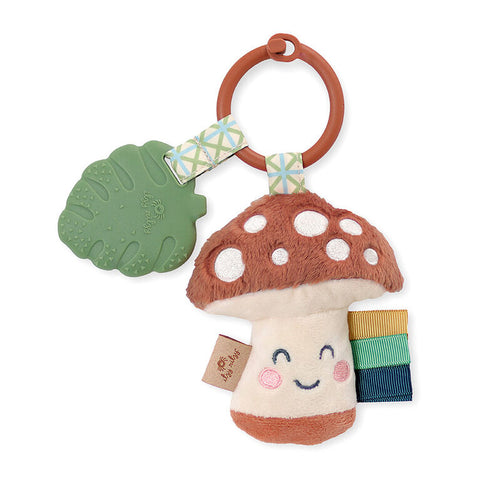 Itzy Pal - Brown Plush Mushroom w/ Teether
