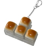 Mini Bread 4 Key Bored Clicker Keychain