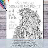 She Is Clothed In Strength & Dignity Artists Coloring Book