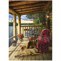 Lake Cabin Labrador 35 Pce Tray Puzzle