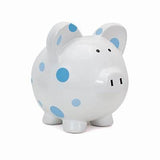 Large Blue Multi Dot Pig Bank