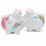 Large Unicorns & Rainbows Pig Bank