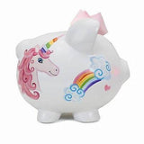 Large Unicorns & Rainbows Pig Bank