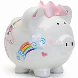 Large Unicorns & Rainbows Pig Bank