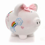 Large Unicorns & Rainbows Pig Bank