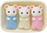 Calico Critters Marshmallow Mouse Triplets