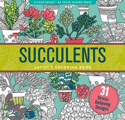 Succulents Artists Coloring Book