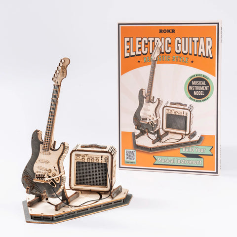 Rokr Wooden 3D Puzzle Electric Guitar