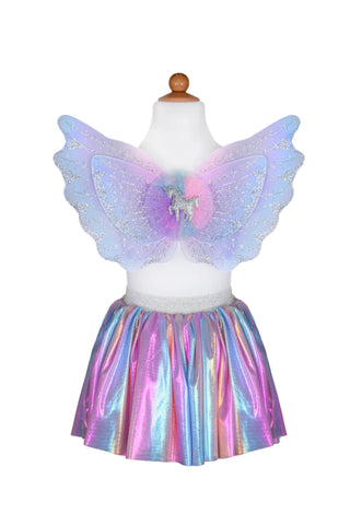Great Pretenders Unicorn Skirt & Wings Pastel 4-6