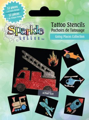 Sparkle Tattoo Stencils - Boy Collection