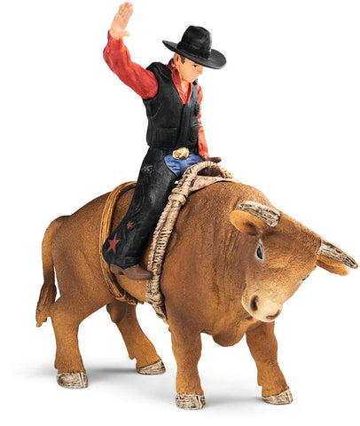 Schleich Cowboy w/ Bull 4 Pce