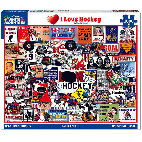 I Love Hockey Puzzle 1000 Pce