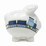 Large Box Car Train Pig Bank