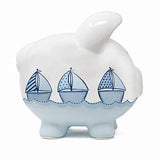 Large Triple Sailboat Pig Bank