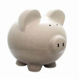 Large Grey Ombre Pig Bank